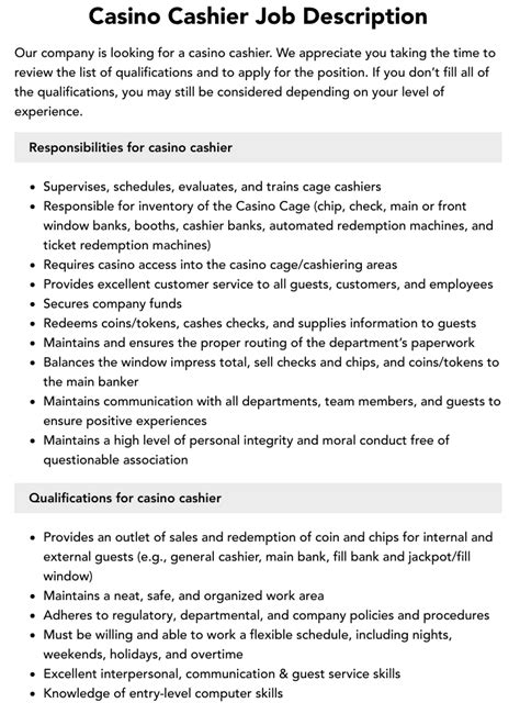 dealer job description casino - casino dealer duties and responsibilities.